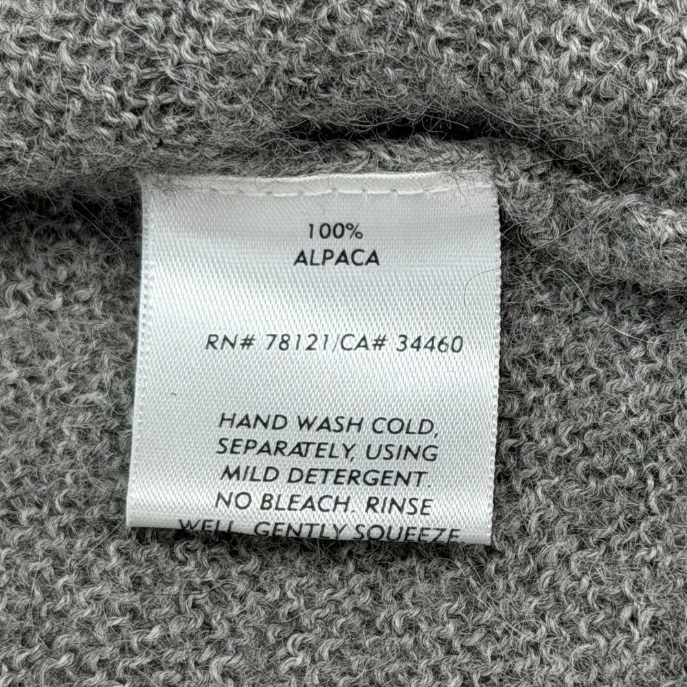 Eileen Fisher 100% Alpaca Sweater Tunic Top XS Gray Minimal Sleeveless Knit Tank - Picture 6 of 8